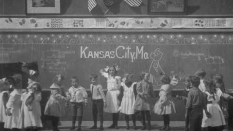 Kindergarten Ball Game (1904 Original Black & White Film)