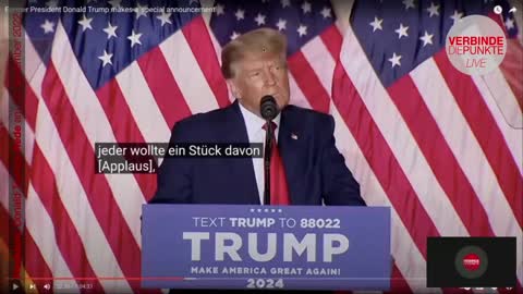 Verbinde die Punkte: Reaktion Donald Trumps Rede vom 15. November 2022