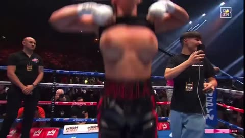 Daniella Hemsley flash her breasts to the crowd on live tv after winning her first boxing match