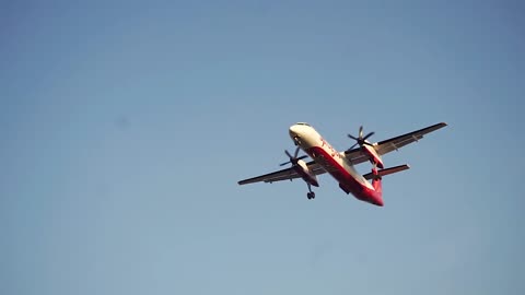 Plane landing in india beams with quality.