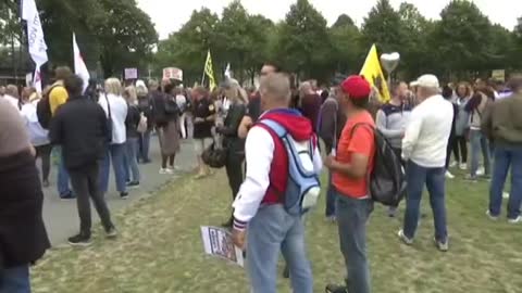 Anti lockdown protesters in the Netherlands - Dutch Protest Vaccine Passports