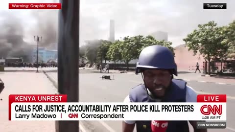 Kenyan security forces shot dead at least 3 protesters outside the Kenyan parliament