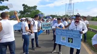 Marcha a favor del peaje de Turbaco