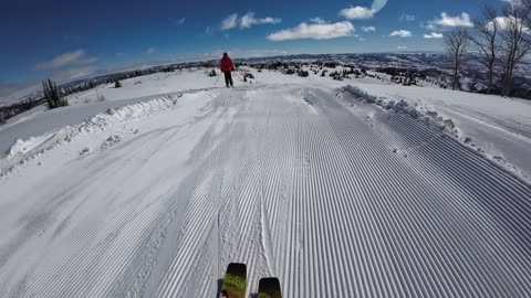 3/11 #8 skiing what the Y again yes the best snow we've found and why leave it.