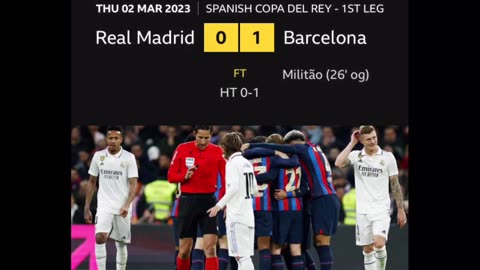 Real Madrid vrs Barcelona