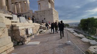 WALKING THW PANTHEON IN ATHENS GREECE