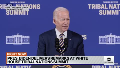 Biden delivers remarks at Tribal Nation Summit