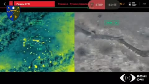 Intense Dual-Cam Footage of Drone Strikes on Russian Lines
