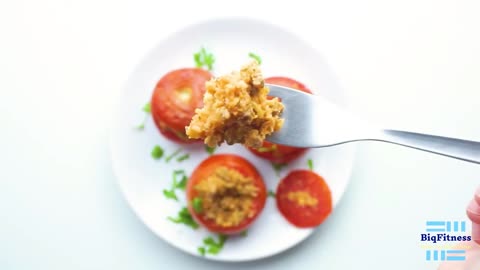 Home made easy Mediterranean Delight: Baked Greek Stuffed Tomatoes