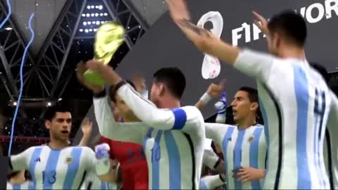 Final copa do mundo pelo jogo FIFA 23 da EA Sports