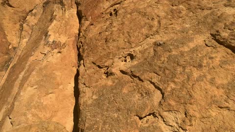 Central Oregon – Smith Rock State Park – Looking STRAIGHT UP at the Canyon Wall – 4K