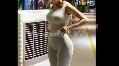 Fitness gym stunning girl