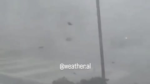 Storm wind and rain in Texas