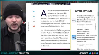 Morbidly Obese TikTok Woman DEMANDS Planes be BIGGER Because She's TOO FAT To Board Plane