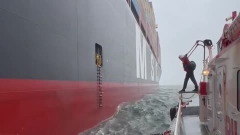 Very big ship in sea