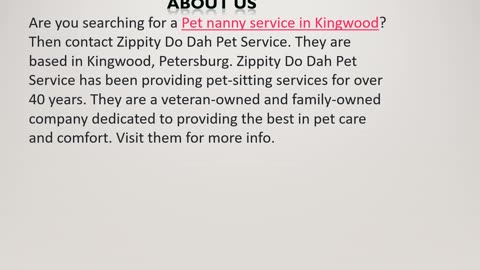 Pet nanny service in Kingwood