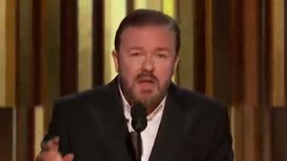 Ricky Gervais Roasting Hollywood At The 2020 Golden Globes