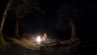 Making campfire . Nightlapse . GoPro