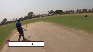 GoPro Batsman. learning tips and tricks Helmet Camera Cricket Match View