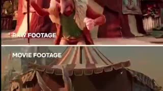 Raw Video footage vs. Actual Movie footage