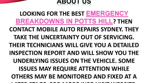 Best Emergency Breakdowns in Potts Hill