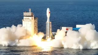China carries out its first hot launch of a rocket at sea