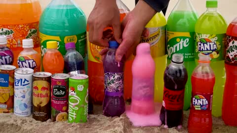 Big Underground Volcanic Eruption from Coca-Cola, Mtn Dew, Monster, Fanta, 7up, Mirinda and Mentos2