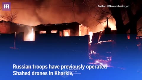 Using a 50 caliber M2 Browning HMG, Ukrainian troops shot down a Russian drone.