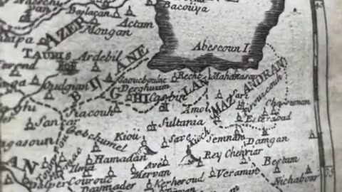 Map of Palestine in book published in 1722