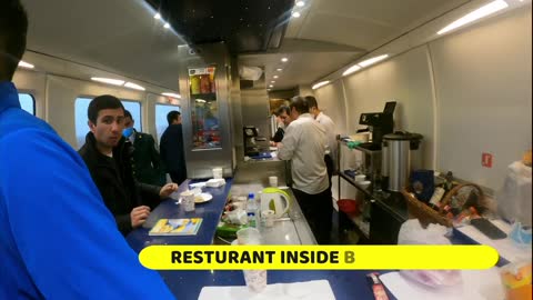 Restaurant inside Bullet Train 🚆🚆🍖🍔🌭🥪🍟🧀