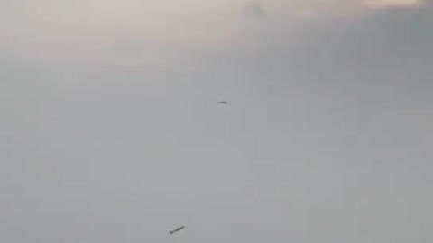 Helicopter hited throw missile