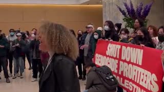 Hamas supporters occupy BlackRock building in New York.