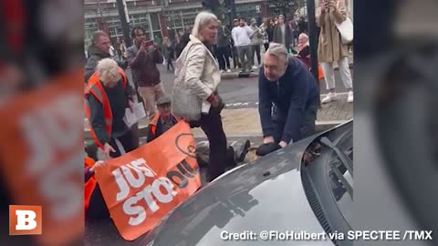 FED UP! Man DRAGS Off "Just Stop Oil" Activist Blocking Traffic