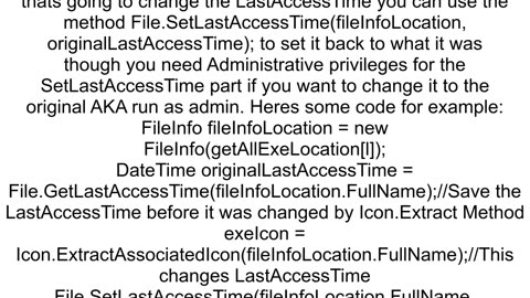Avoid updating lastaccessed datetime when reading a file