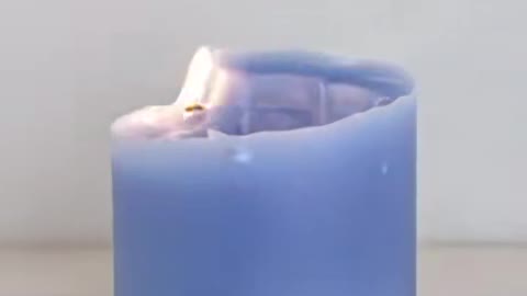 Candle burning in a strange way