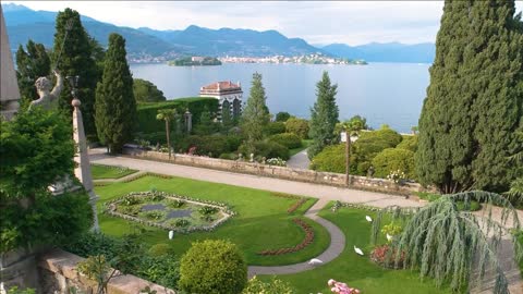 isola bella garden maggiore lake italy summer scenery