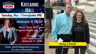 KrisAnne Hall at the Villagers for Trump Tues March 7