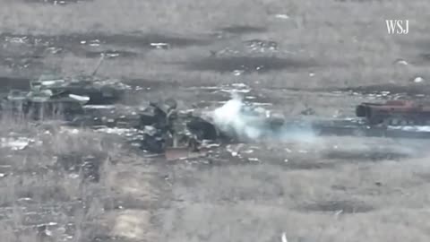 Watch Russian Tanks Run Into the Same Trap Near Vuhledar, Ukraine | WSJ #wsj #vuhledar #russia