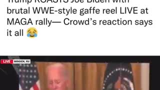 Trump ROASTS Joe Biden with brutal WWE-style gaffe reel LIVE at MAGA rally