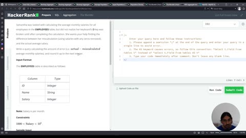 The Blunder | SQL Aggregation | HackerRank Solution