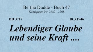 BD 3717 - LEBENDIGER GLAUBE UND SEINE KRAFT ....