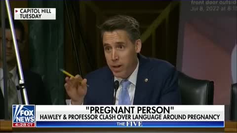 Who can get pregnant Sen. Josh Hawley faces off with law professor #shorts