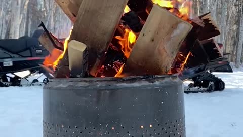 Slow mo fire video