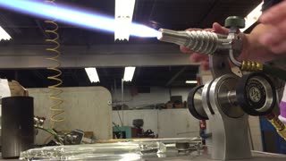 Bethlehem Alpha Torch Cutting Through 25mm of Borosilicate Glass