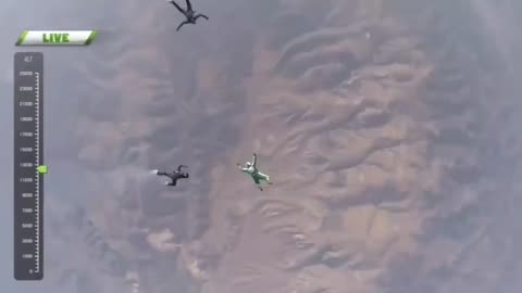 No Parachute jump from 25,000 feet into a net