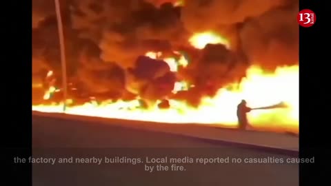 Firefighters battle massive factory fire in UAE's Ajman