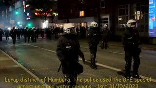 Trouble In Hamburg, police used the BFE special arrest unit to maintain order!