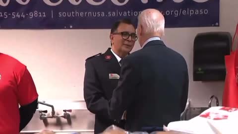 Biden tells Salvation Army worker he spent some time with the Secret Service