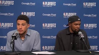 Devin Booker & Kevin Durant Talk Series Win vs Clippers, Postgame Interview
