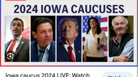 lowa caucus presdencial race congrats donald trump 👍01/15/24